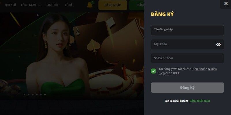 Hướng dẫn 3 bước Đăng ký 11bet cực dễ